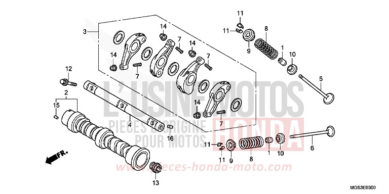 CAMSHAFT/VALVE for NC700X ABS MAGNA RED (R201) from 2013